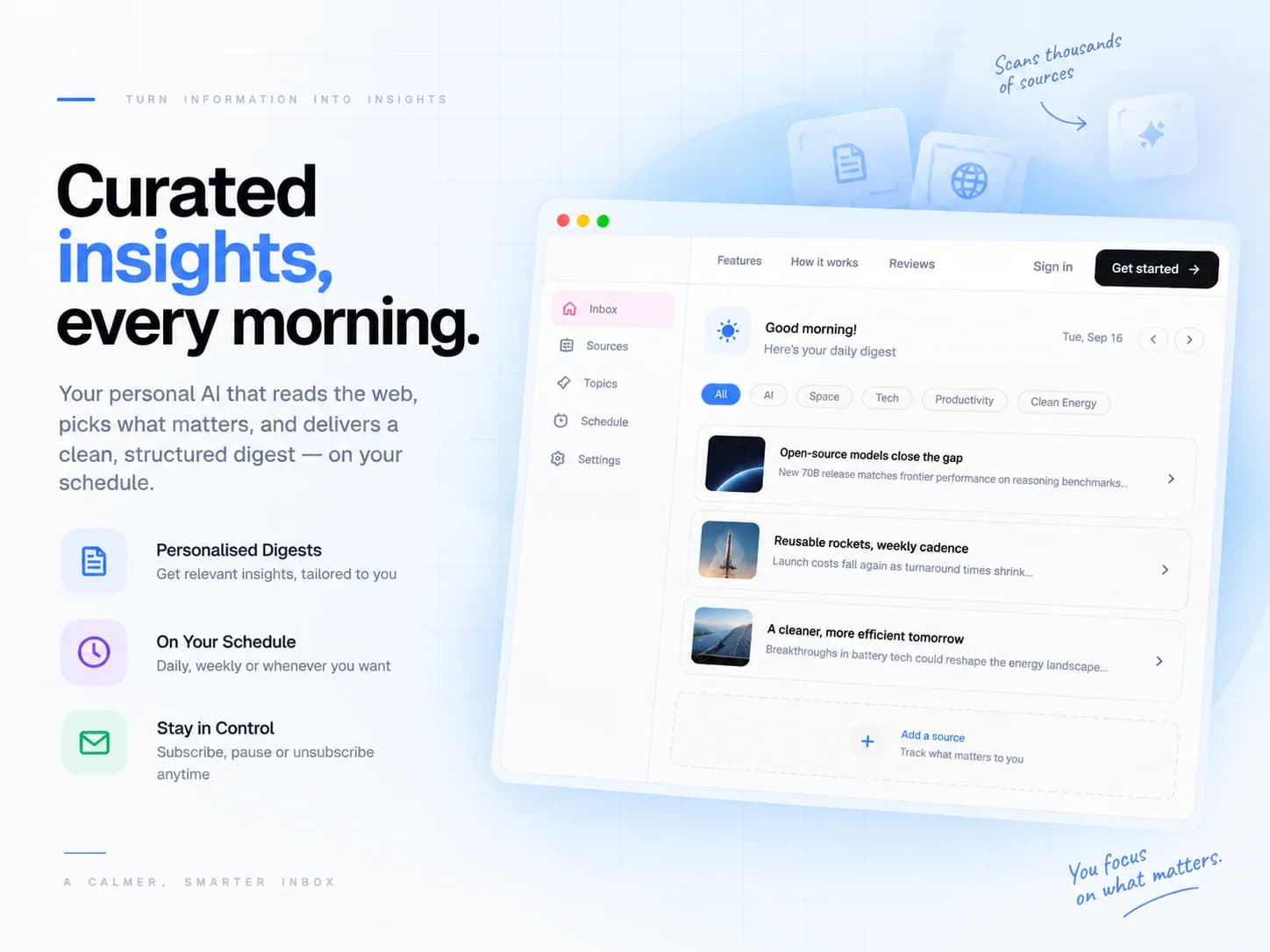 Chirpy — A personal digest, generated daily.